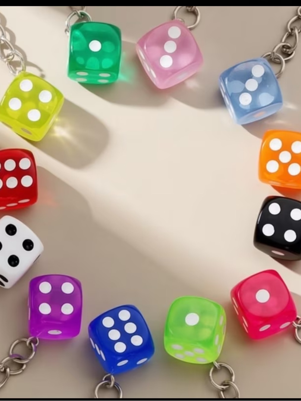 Mini Dice Keychain – Pick One Color – Cute Game Bag Charm